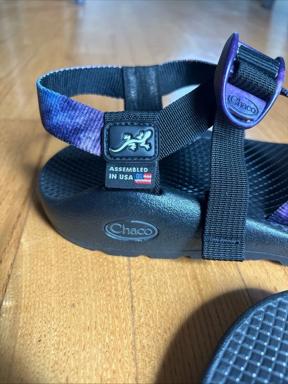 Chaco Classic Sandals Z1 Z/1 Galaxy Purple Blue Colorful Shoes Womens Black Sz 7
